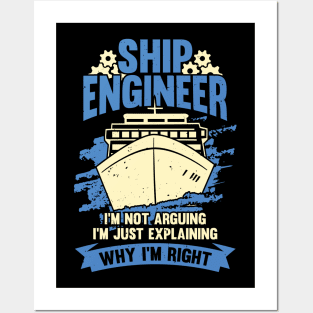 Funny Marine Engineering Ship Engineer Gift Posters and Art